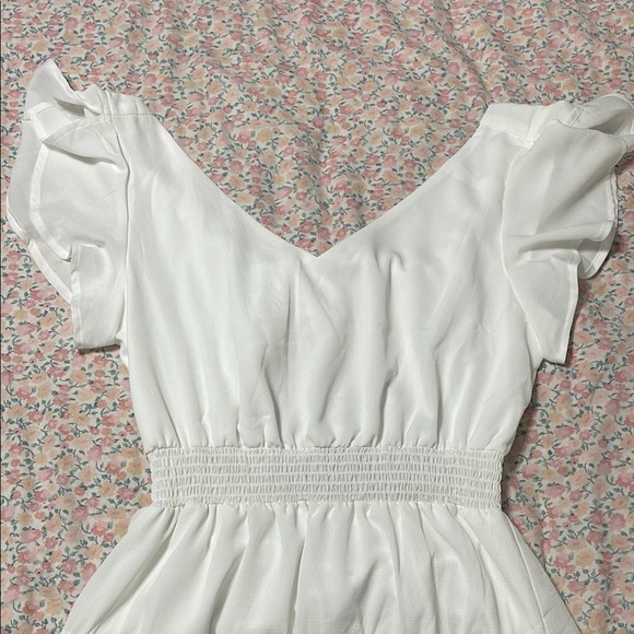 White Ruffle Dress - Picture 2 of 5